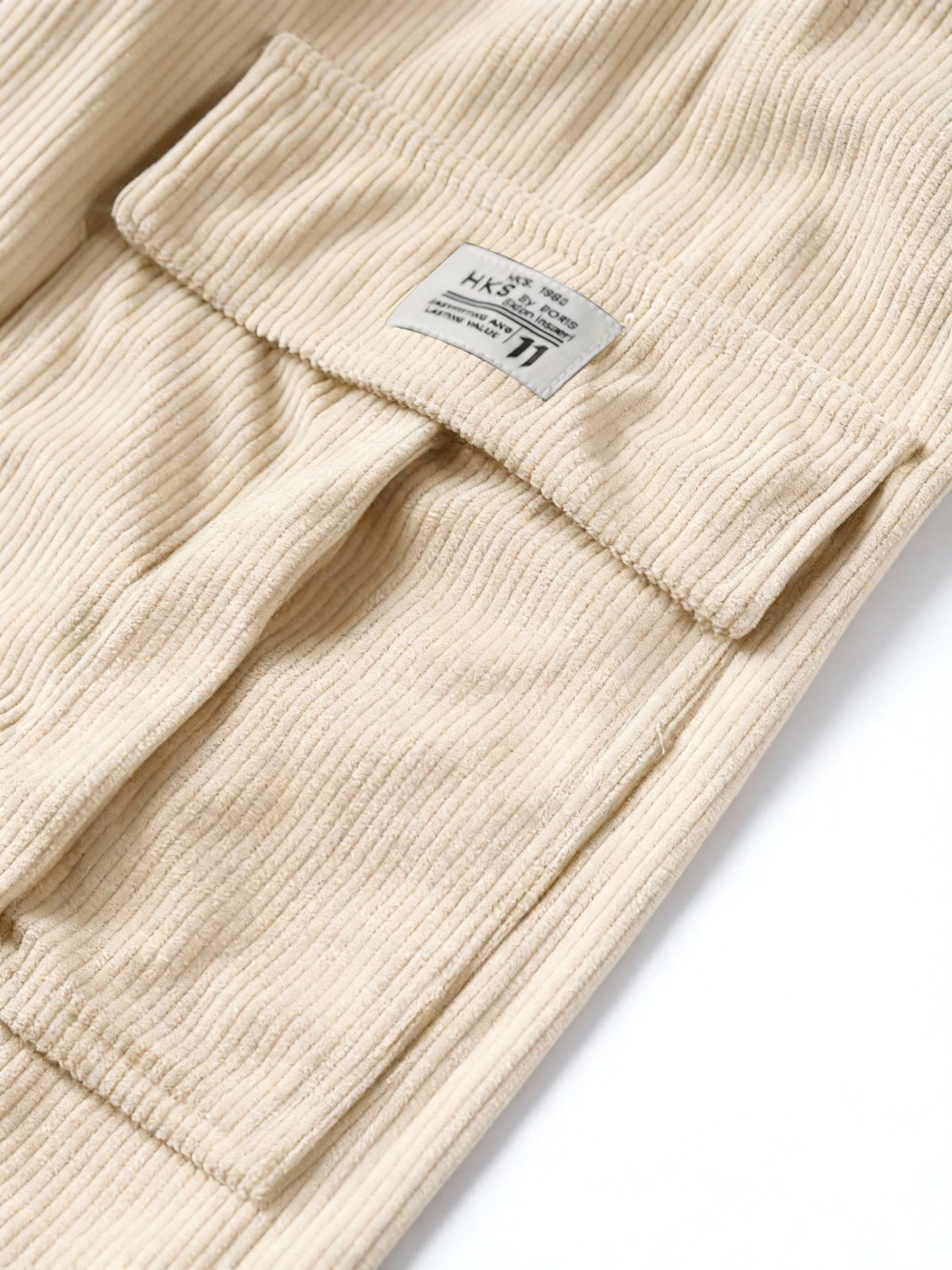 Relaxed Cargo Trousers with Drawstring Waist and Textured Fabric, Machine Washable