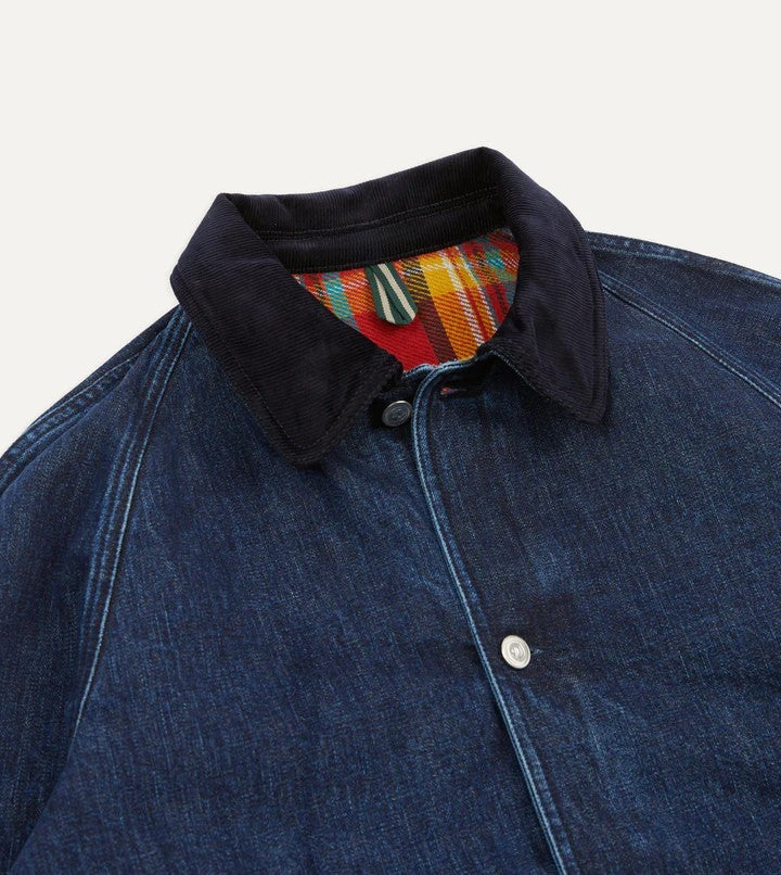 Men’s Indigo Wash Denim Field Jacket, Multi-Pocket