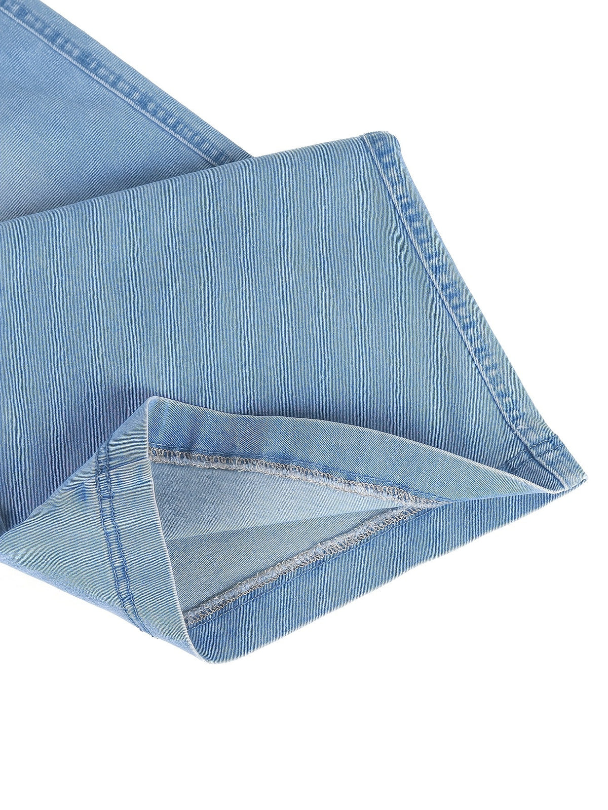 Elastic Waist Wide Leg Pants with High Rise and Functional Pockets