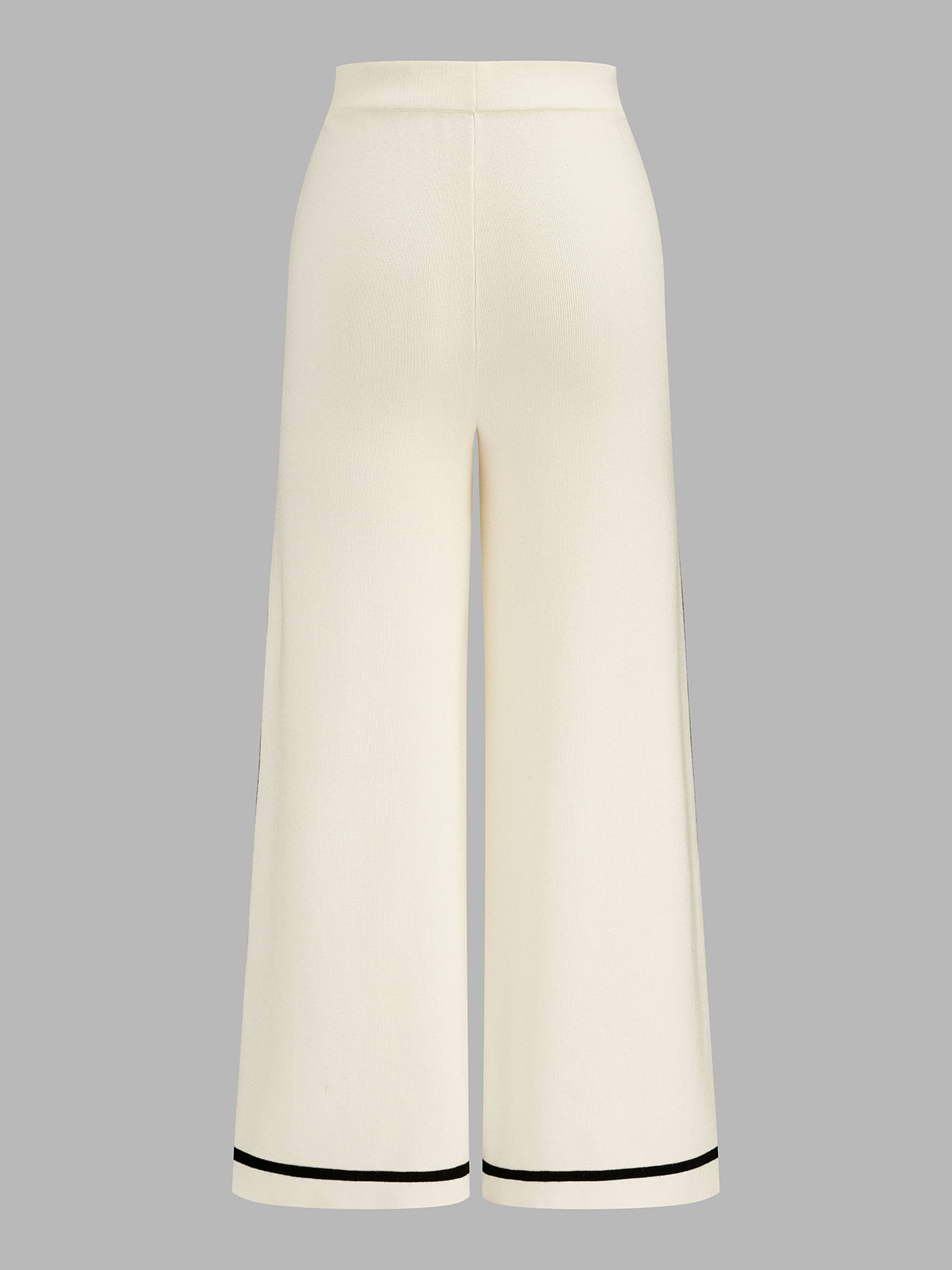 Knit Lounge Set with High Stretch Fabric and Elastic Waistband Pants