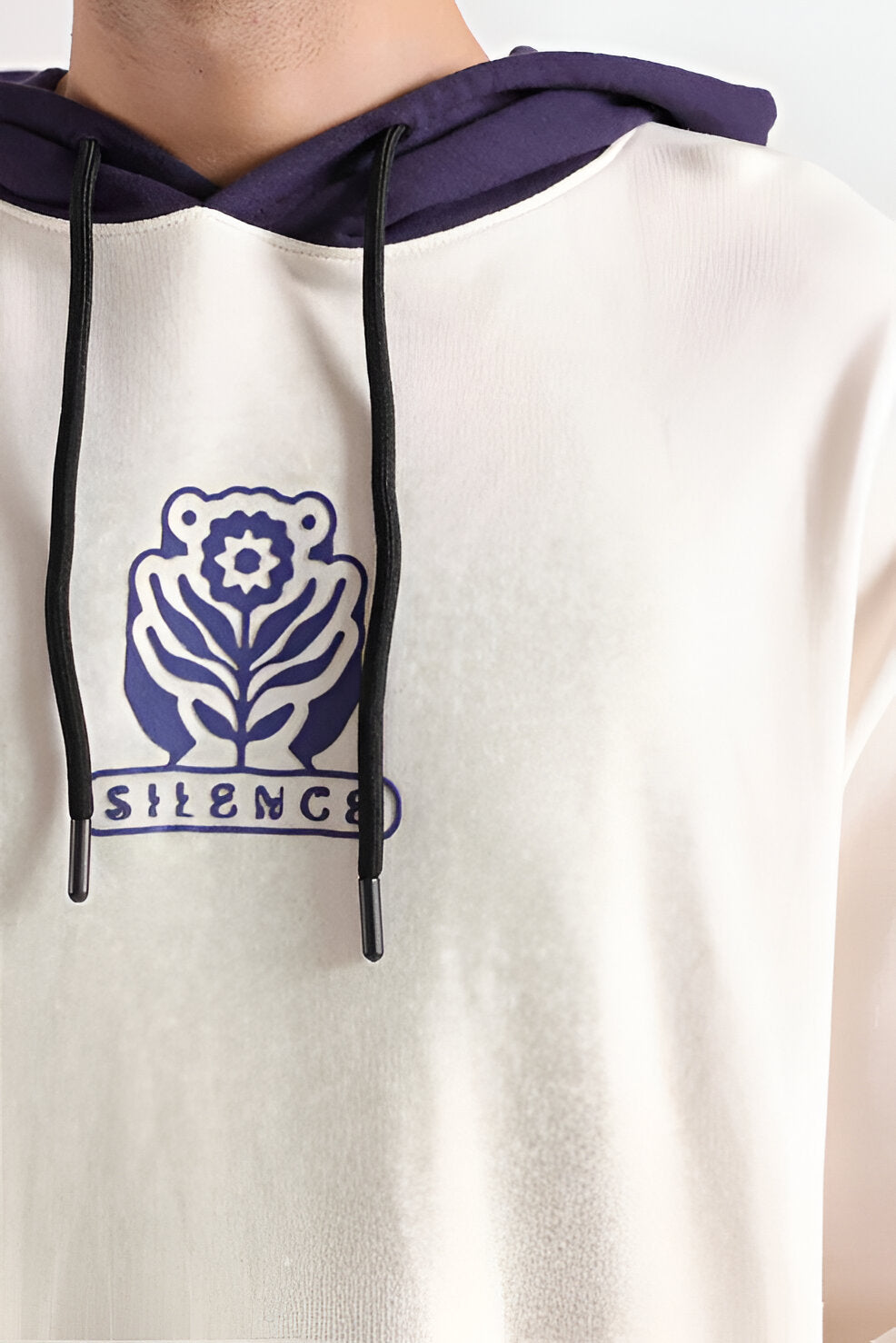 Men’s Color-Block Graphic Hoodie, Drawcord Hood