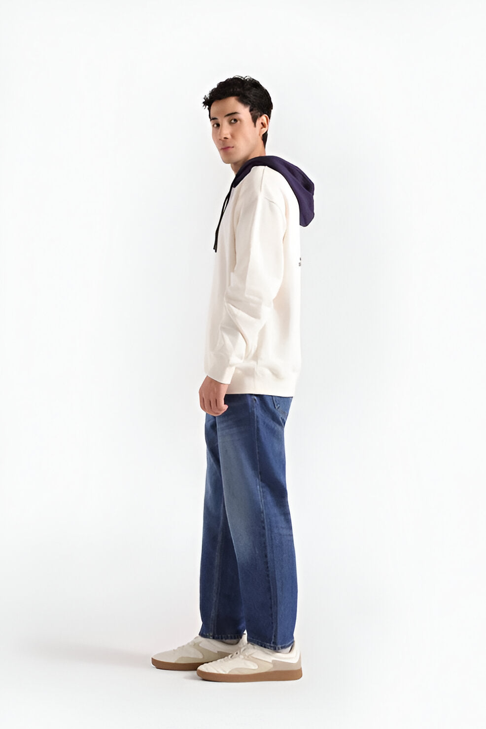 Men’s Color-Block Graphic Hoodie, Drawcord Hood