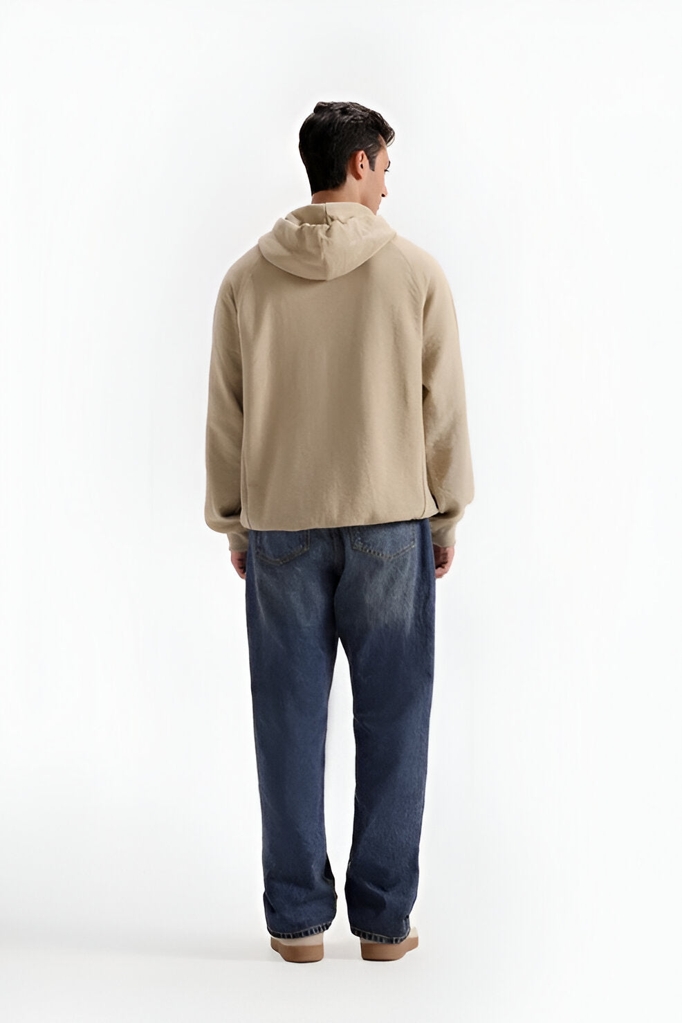 Men’s Basic Textured Hoodies, Full-Length Sleeves