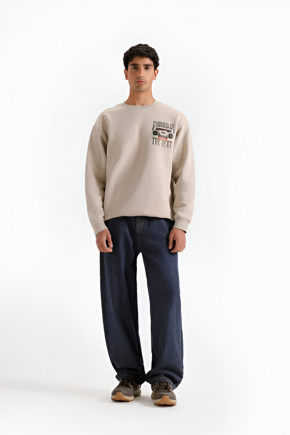 Men’s Graphic Sweatshirt, Crew Neck Long Sleeve