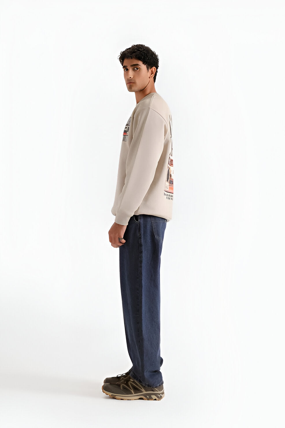 Men’s Graphic Sweatshirt, Crew Neck Long Sleeve