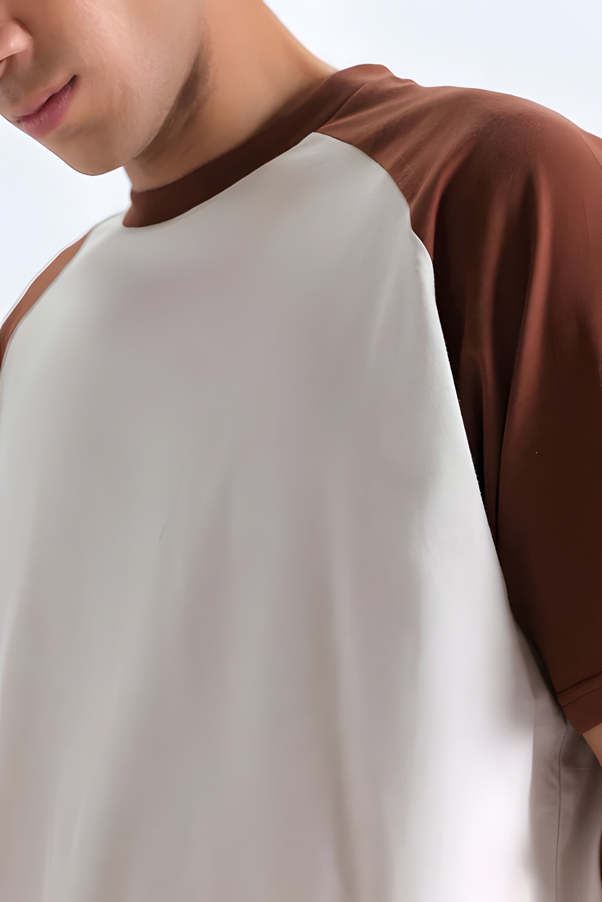 Men’s Color-Block Raglan T-Shirt, Crew Neck