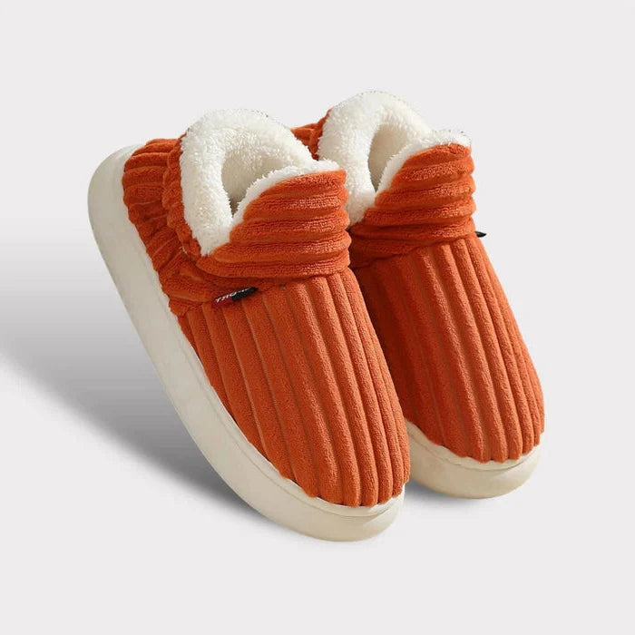 Fleece House Slippers with Non Slip Base and Ankle Support for Men and Women