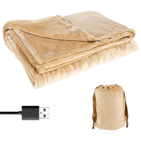 Electric Heated Blanket with Flannel Fabric and Simple Control, 63x33 Inches