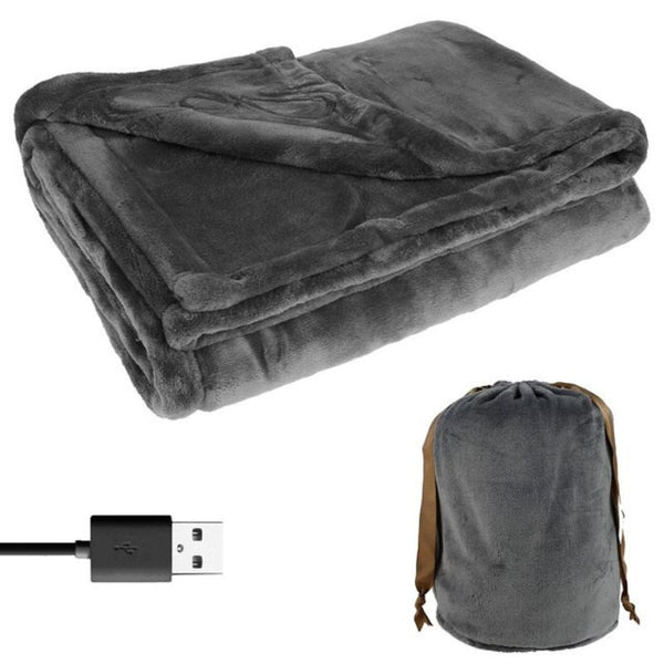 Electric Heated Blanket with Flannel Fabric and Simple Control, 63x33 Inches