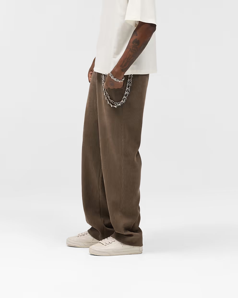 Men’s Ribbed Hybrid Brown Pant Clove, Stretch Comfort