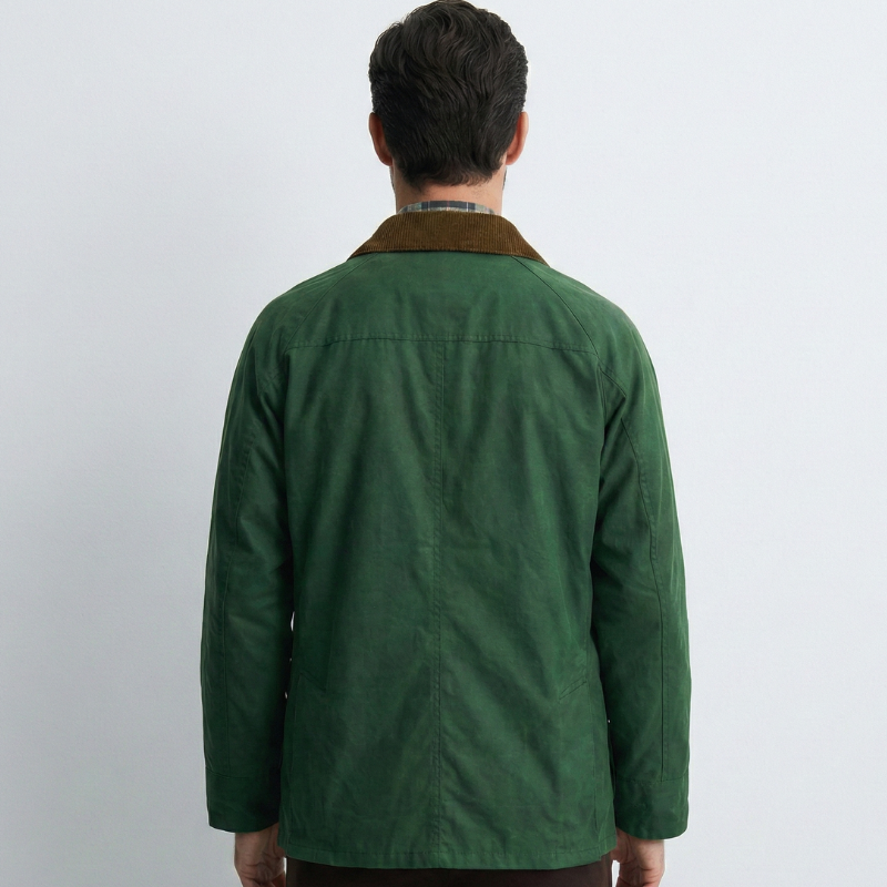 Men’s Waxed Coverall Jacket Corduroy Collar, Utility