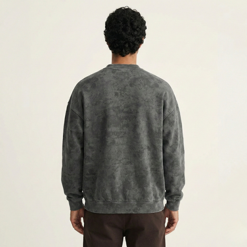 Men’s Heavyweight Camo Sweater Oversized Fit