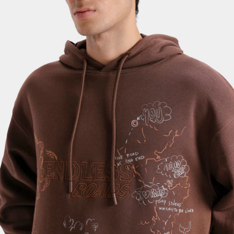 Men’s Graphic Hoodie, Adjustable Drawcord