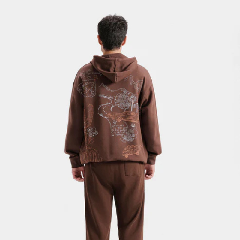 Men’s Graphic Hoodie, Adjustable Drawcord