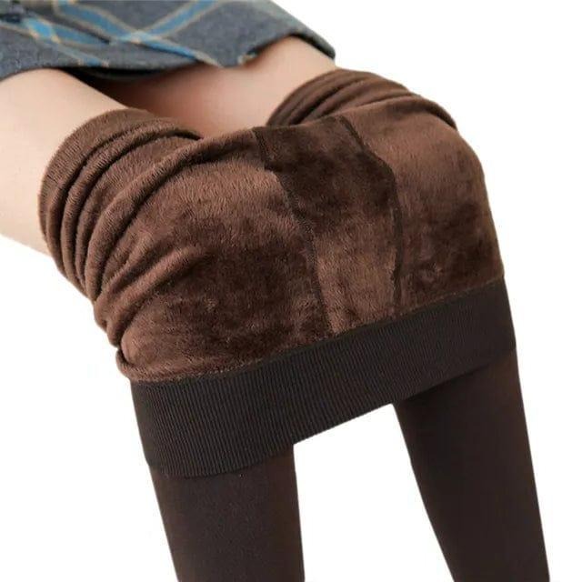 Fleece Lined Leggings with High Waist Tummy Control and Stretchable Fabric