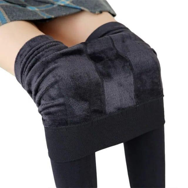 Fleece Lined Leggings with High Waist Tummy Control and Stretchable Fabric