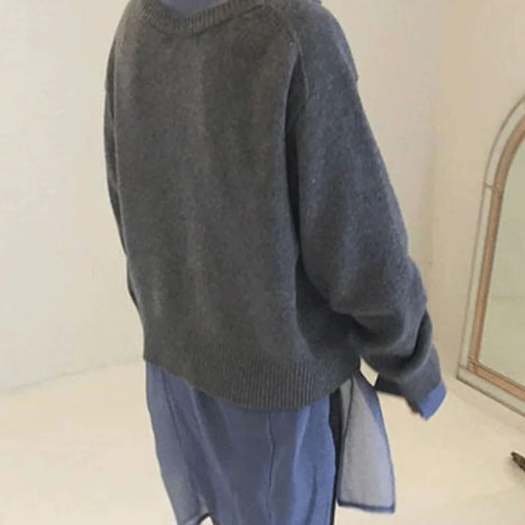 Wrap Cardigan with Asymmetrical Button Closure and Soft Knit Fabric