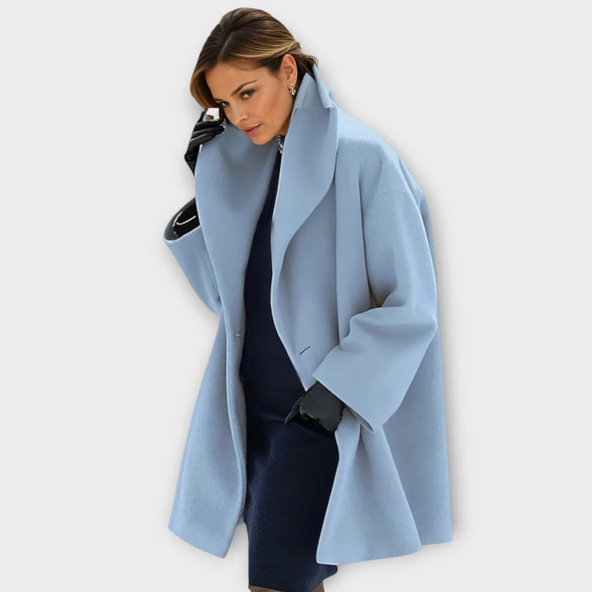 Womens Wool Blend Coat with Wind Resistant Fabric and Soft Lining
