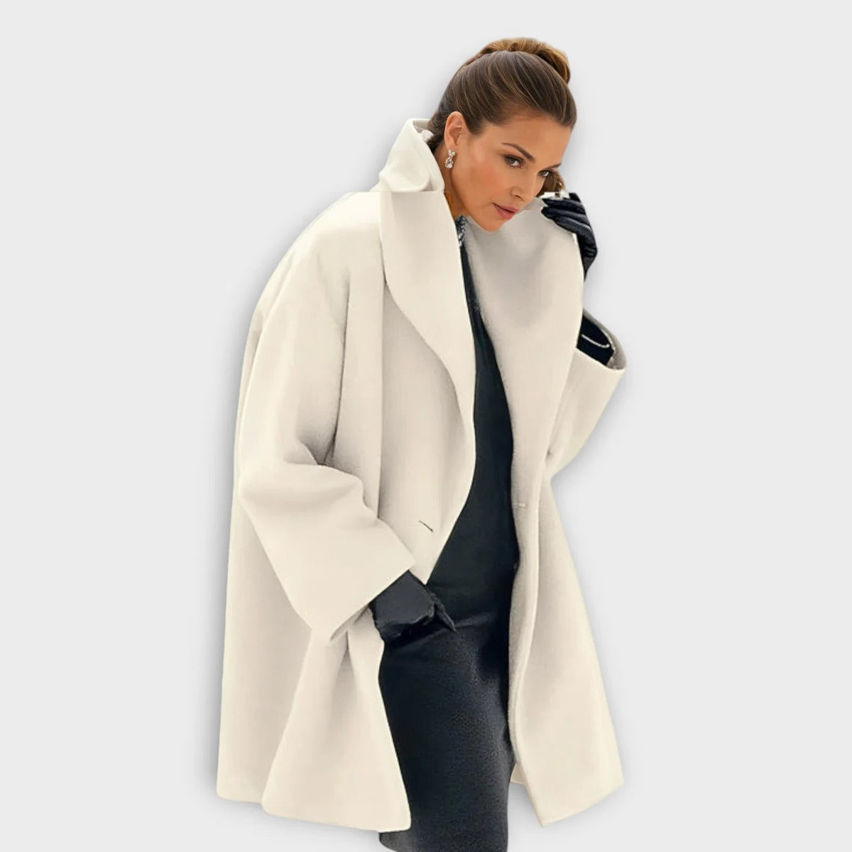Womens Wool Blend Coat with Wind Resistant Fabric and Soft Lining