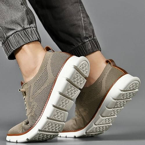 Business Casual Knit Shoes with Wide Toe Box and Slip On Design