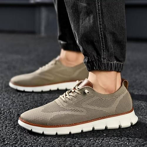 Business Casual Knit Shoes with Wide Toe Box and Slip On Design