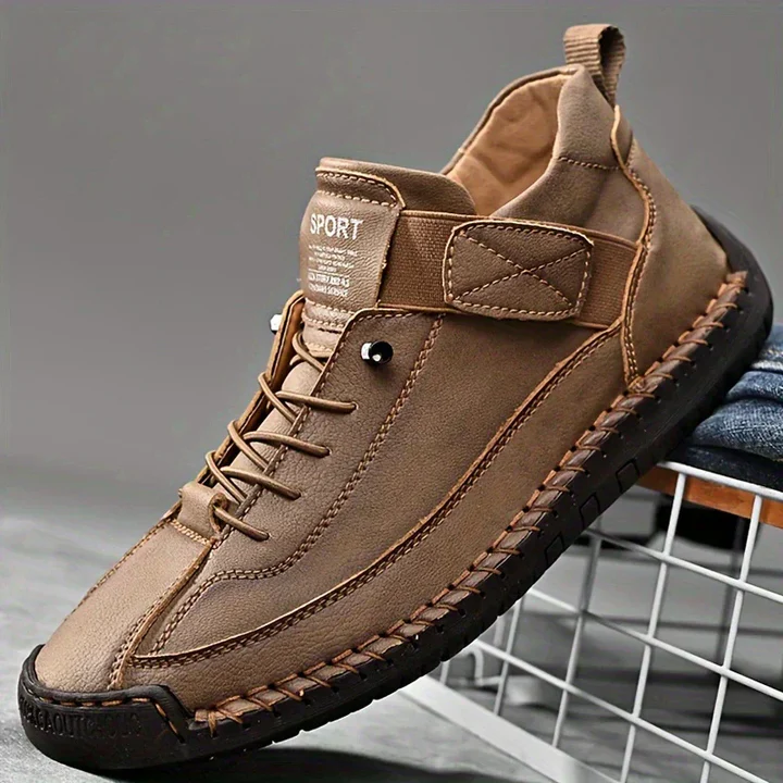 Lace Up Sneakers with Cushioned Insole and Stable Sole, Breathable Upper Material