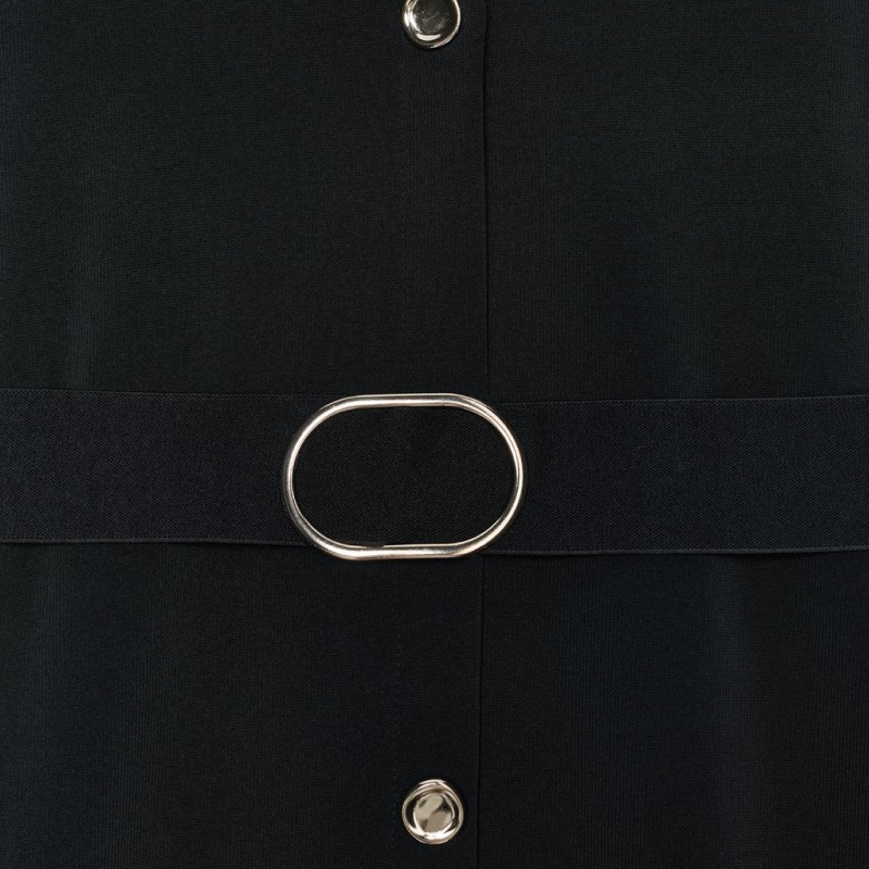 Belted Stretch Midi Dress