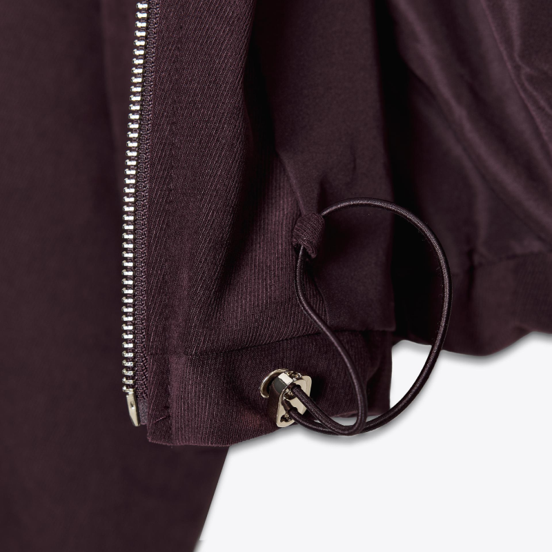 Burgundy Hooded Bomber Jacket