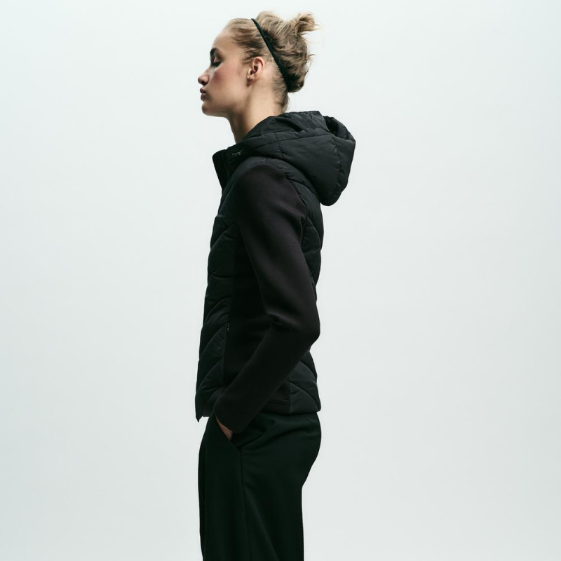 Black Combination Puffer Jacket