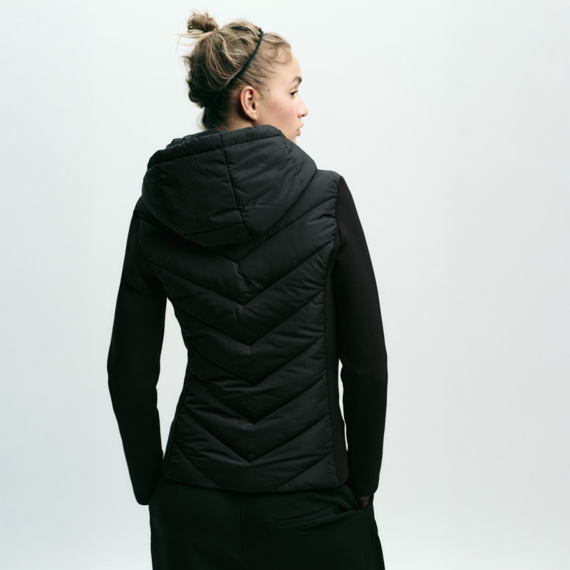 Black Combination Puffer Jacket