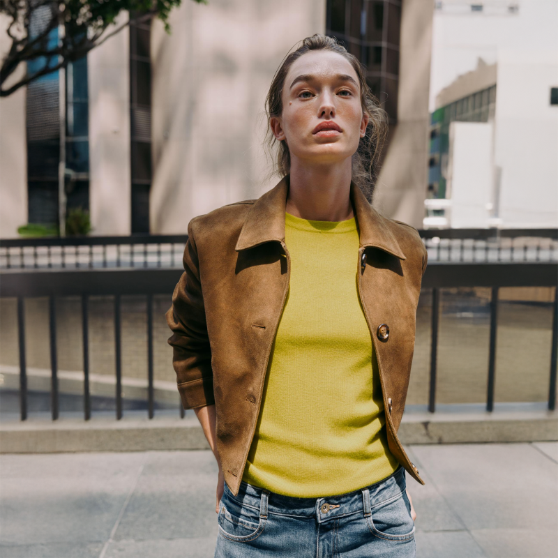 Faux Suede Jacket