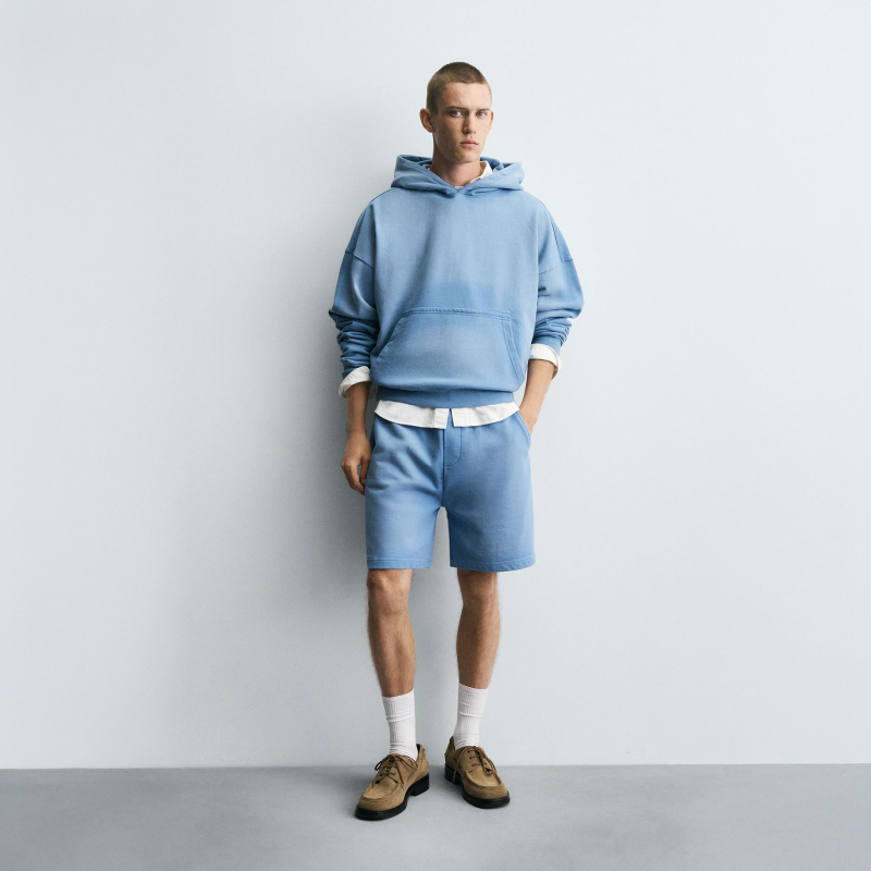 Light Blue Hoodie Sweatshirt