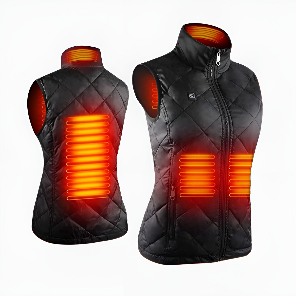 Womens Heated Vest with 9 Heating Zones and Independent Front-Back Controls