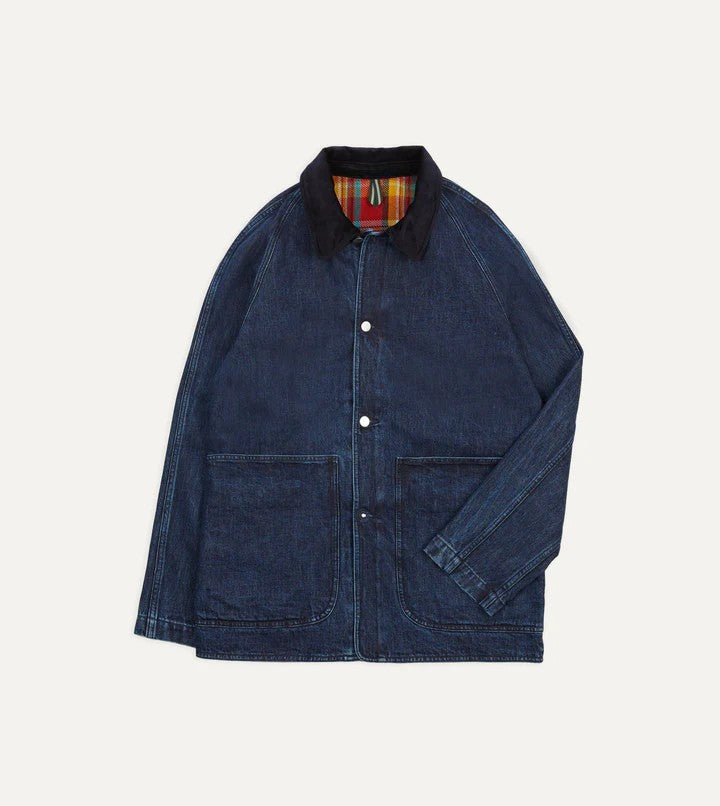 Men’s Indigo Wash Denim Field Jacket, Multi-Pocket
