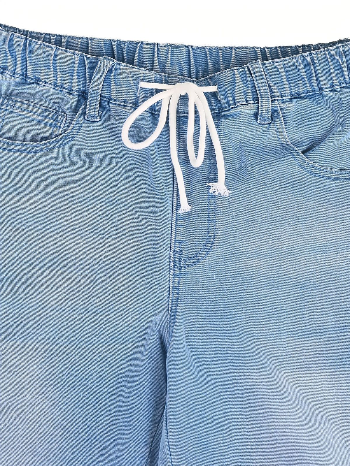 Elastic Waist Wide Leg Pants with High Rise and Functional Pockets