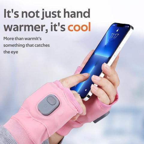 Heated Fingerless Gloves with Three Temperature Settings and Type-C Charging