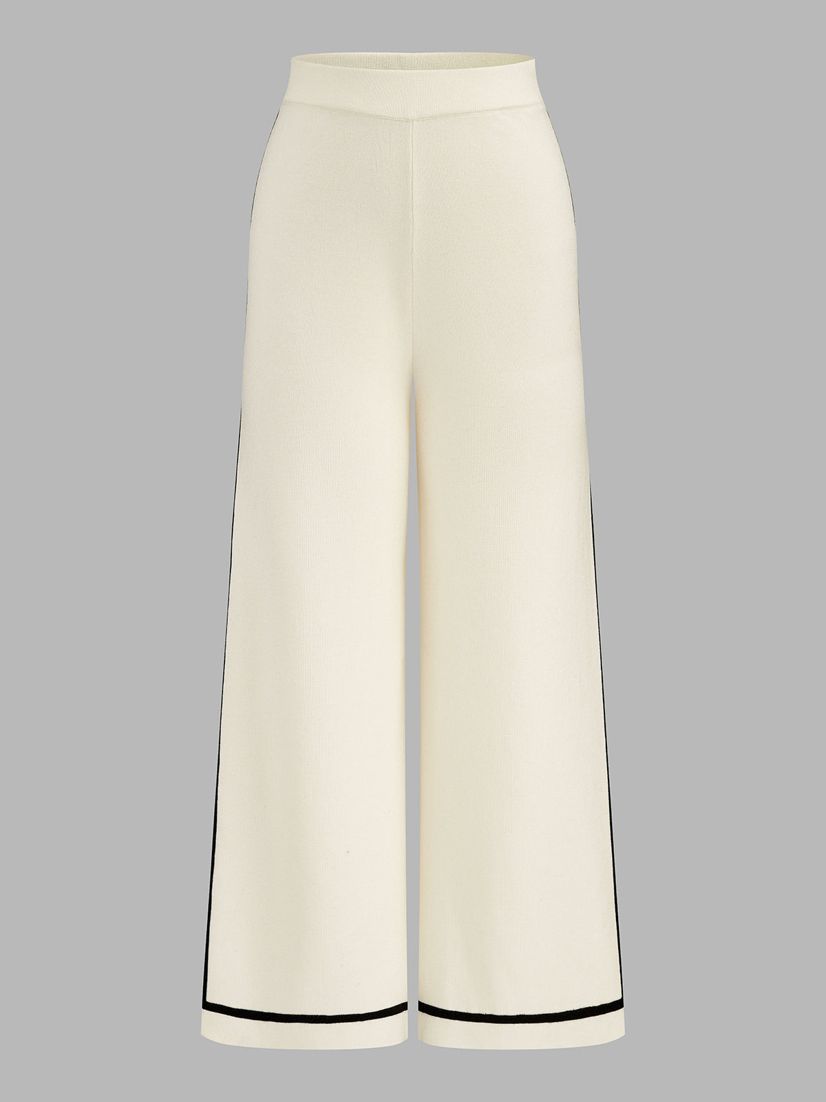 Knit Lounge Set with High Stretch Fabric and Elastic Waistband Pants