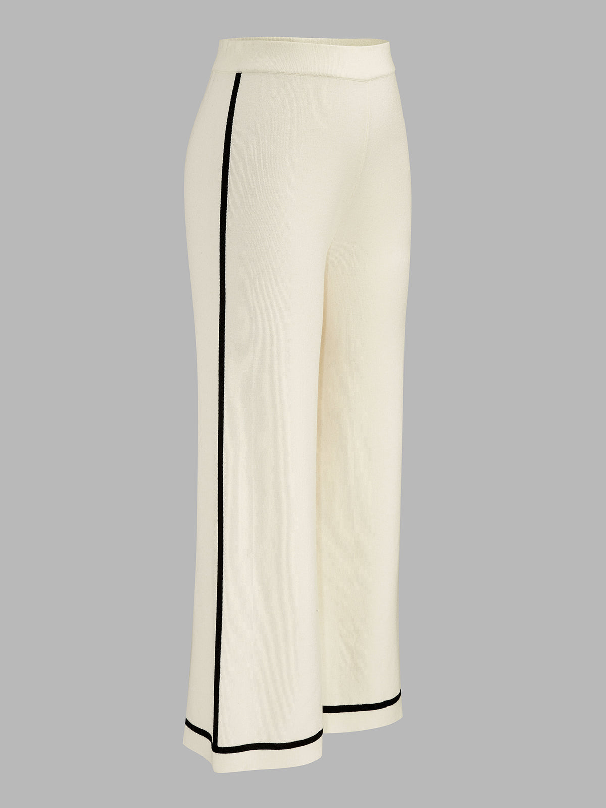 Knit Lounge Set with High Stretch Fabric and Elastic Waistband Pants