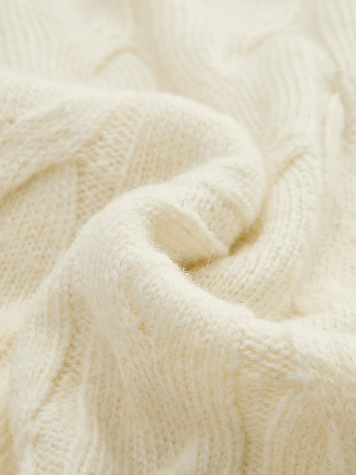 Relaxed Fit Crew Neck Sweater with Bishop Sleeves and Medium Stretch