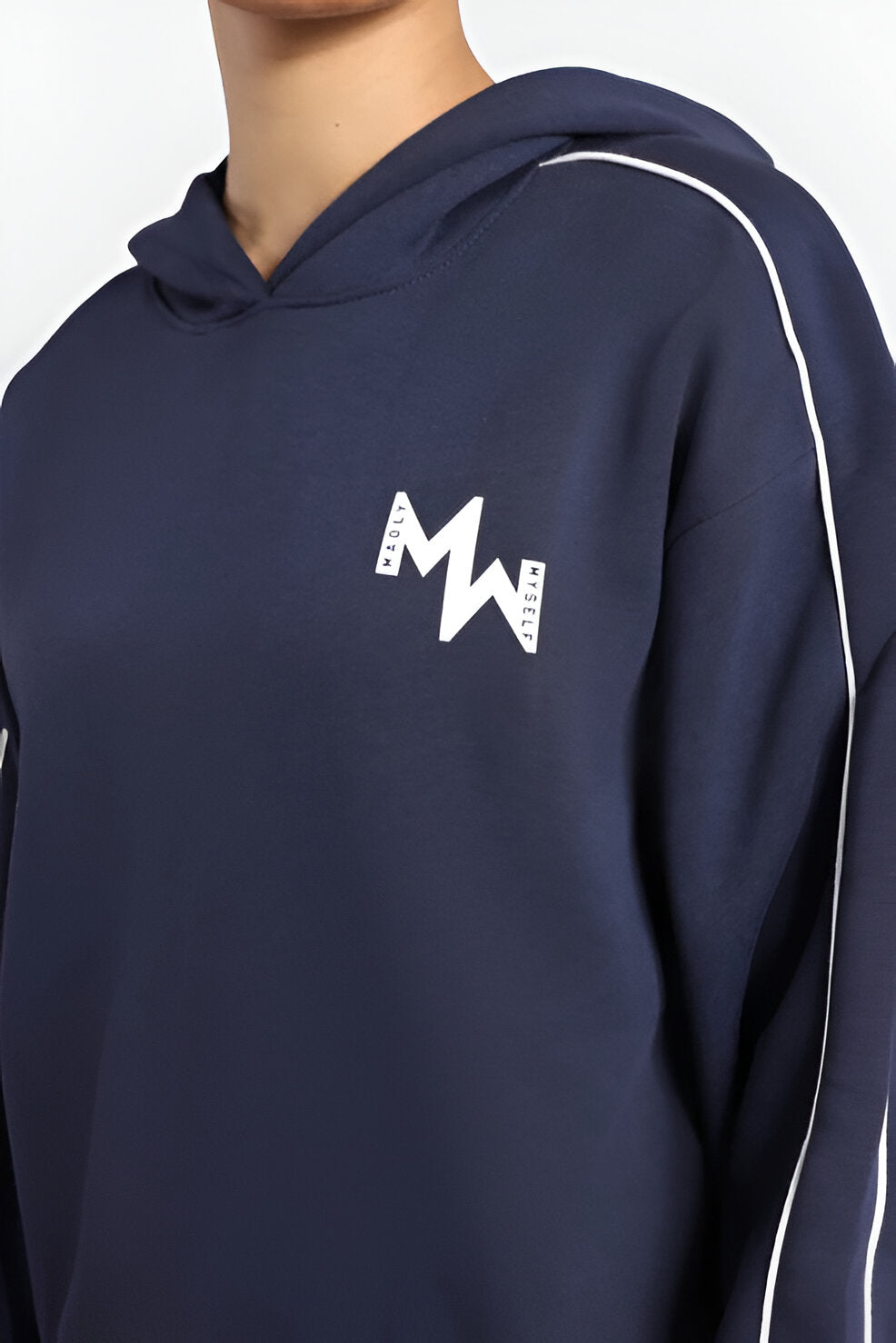 Women’s Cropped Activewear Hoodie, Contrast Stripes