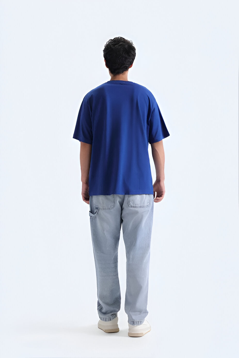 Men’s Graphic T-Shirt With Label Patch, Crew Neck