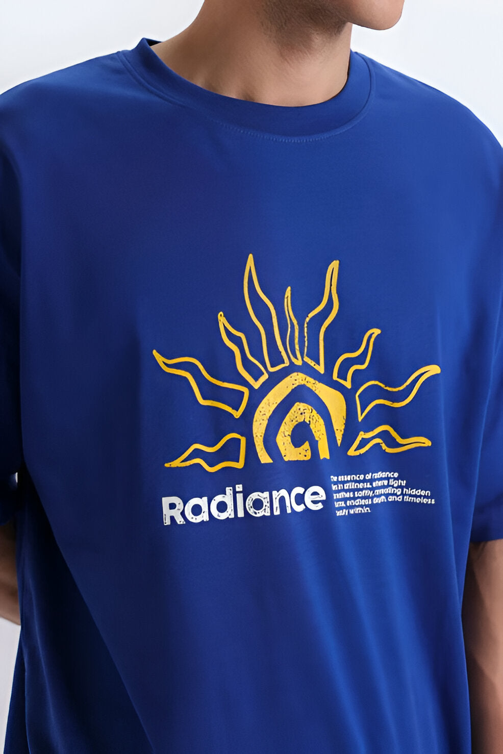 Men’s Graphic T-Shirt With Label Patch, Crew Neck