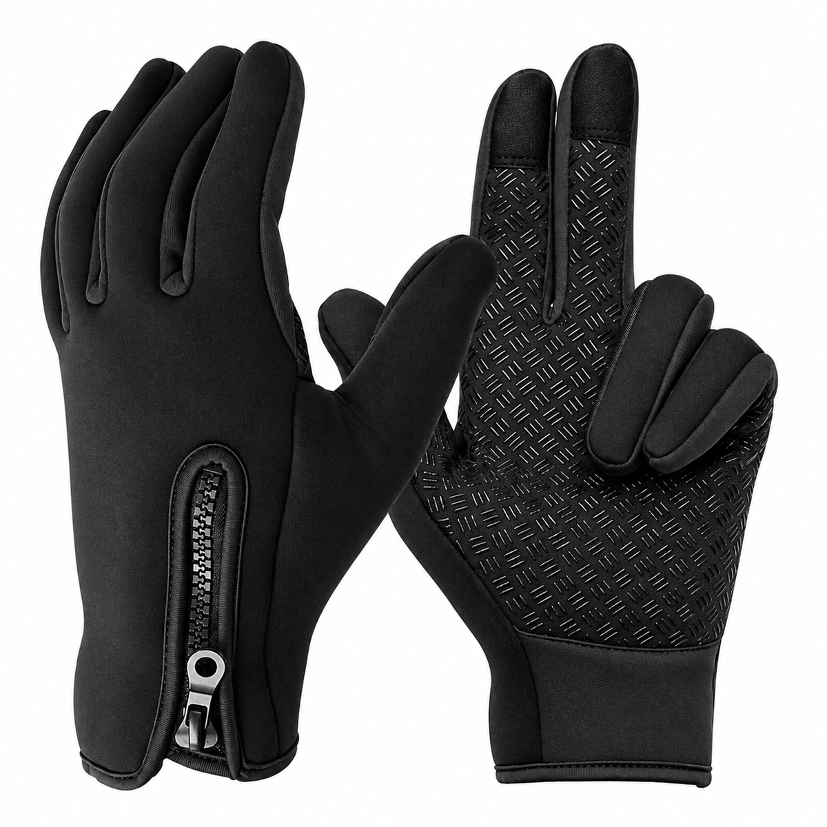 Touchscreen Winter Gloves with Triple Layer Insulation and Silicone Grip, Neoprene Full Finger