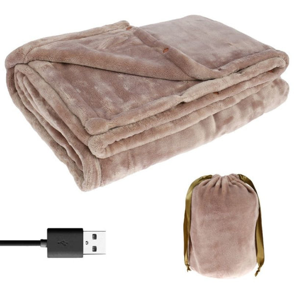 Electric Heated Blanket with Flannel Fabric and Simple Control, 63x33 Inches