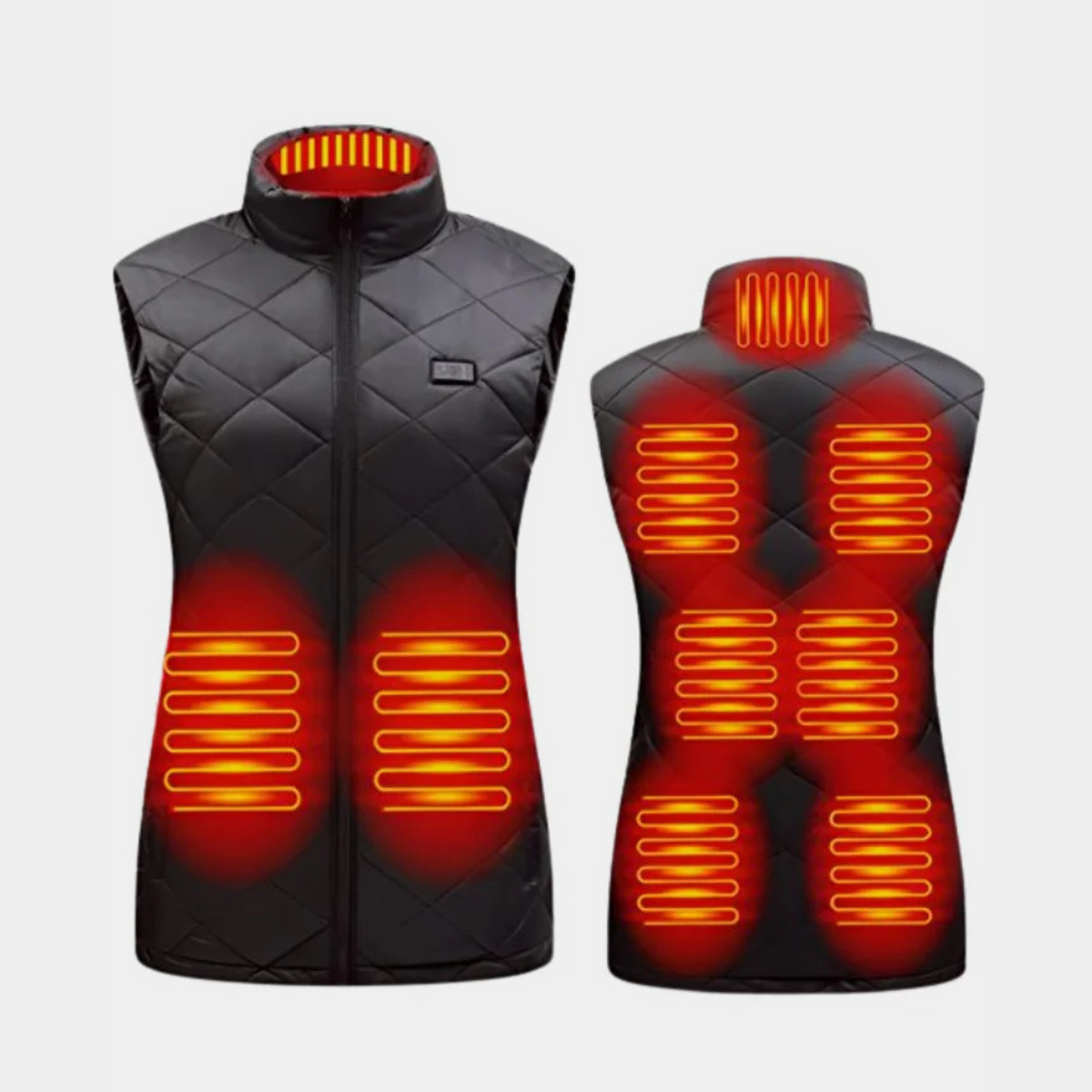 Womens Heated Vest with 9 Heating Zones and Independent Front-Back Controls