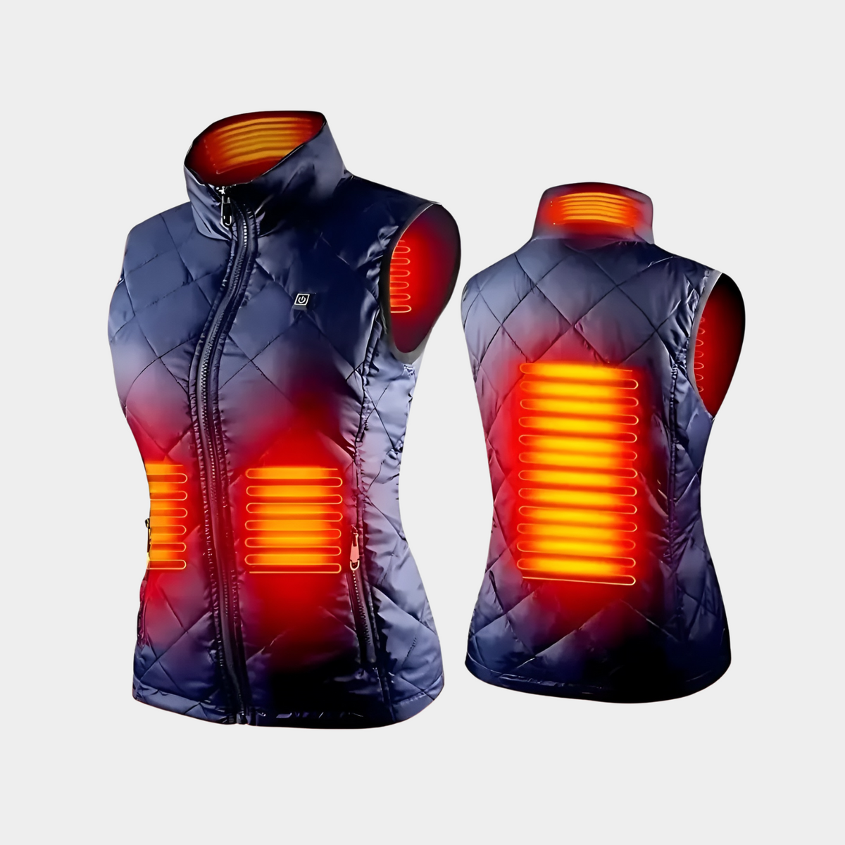 Womens Heated Vest with 9 Heating Zones and Independent Front-Back Controls