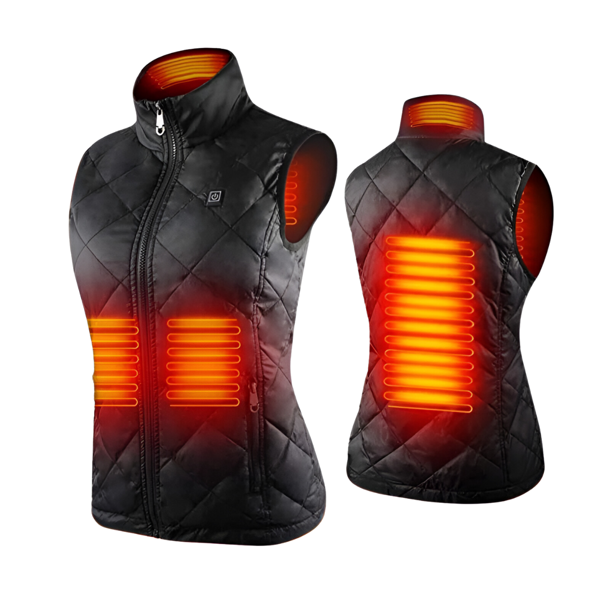 Womens Heated Vest with 9 Heating Zones and Independent Front-Back Controls