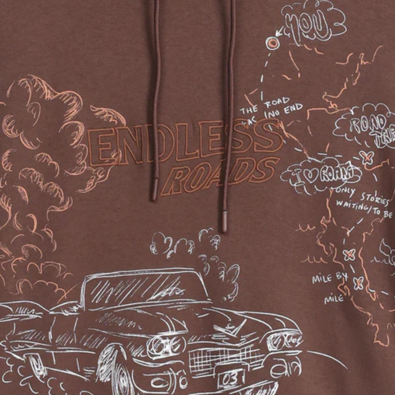 Men’s Graphic Hoodie, Adjustable Drawcord