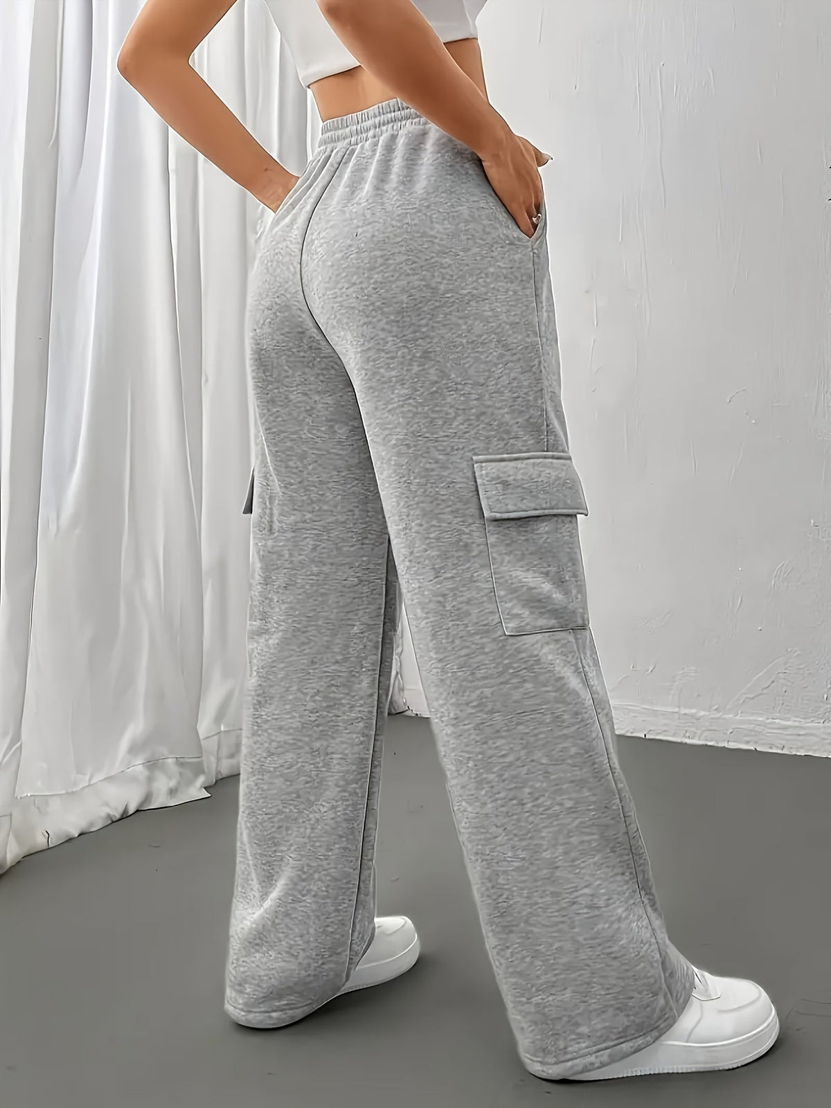 Cargo Joggers with Adjustable Drawstring Waist and Side Pockets, Relaxed Fit