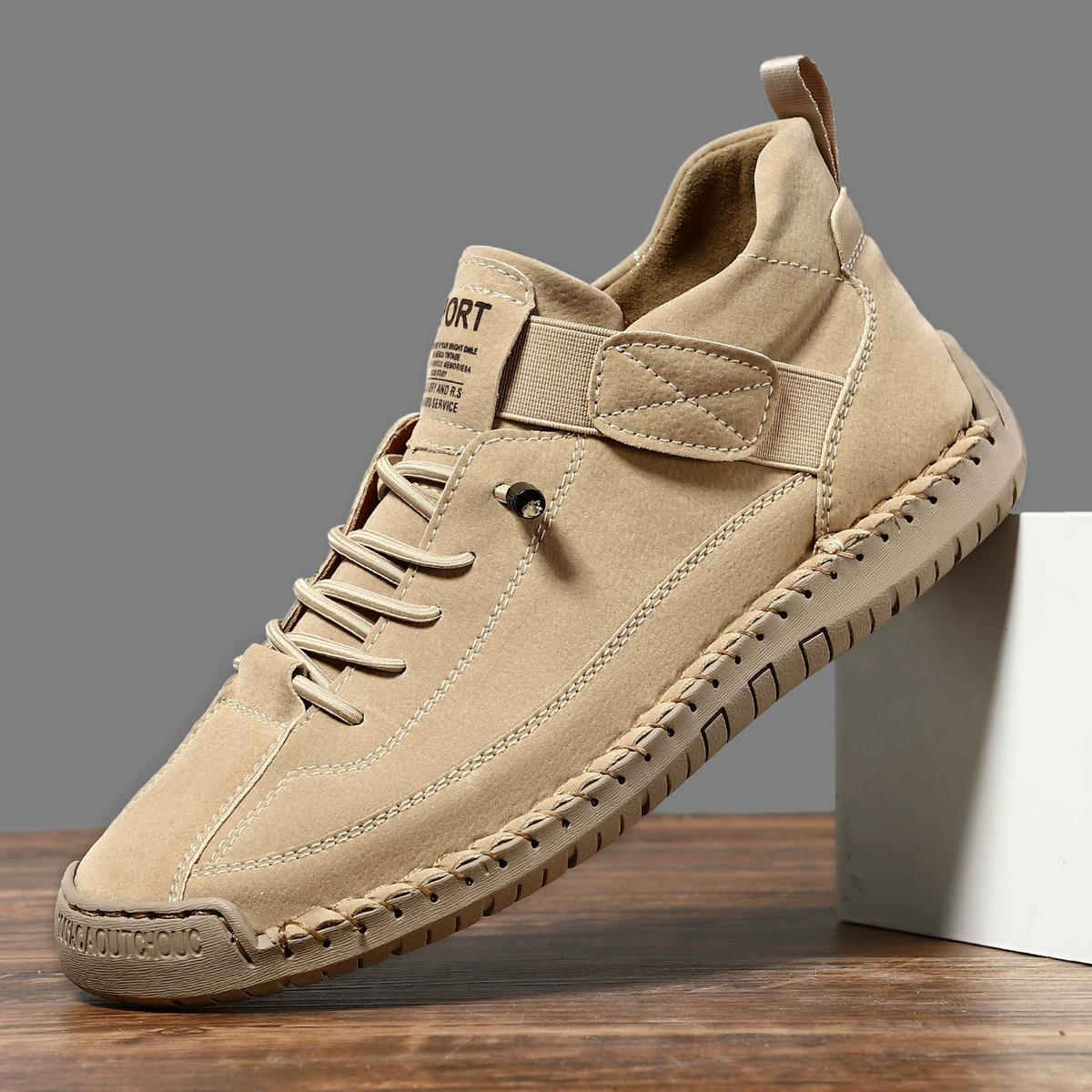 Lace Up Sneakers with Cushioned Insole and Stable Sole, Breathable Upper Material
